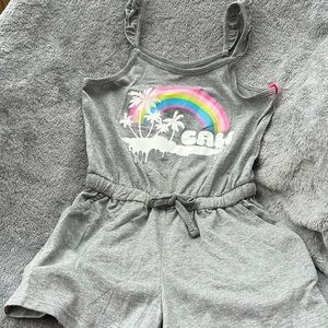 Girls, gray romper, size small 7/8
